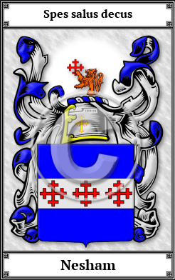 Nesham Family Crest Download (JPG)  Book Plated - 150 DPI