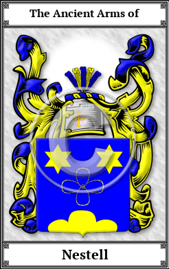 Nestell Family Crest Download (JPG)  Book Plated - 150 DPI