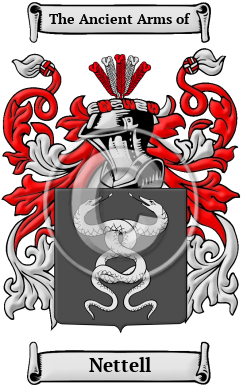 Nettell Family Crest Download (JPG) Heritage Series - 600 DPI