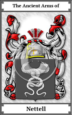 Nettell Family Crest Download (JPG)  Book Plated - 150 DPI