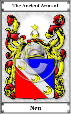 Neu Family Crest Download (JPG) Book Plated - 600 DPI