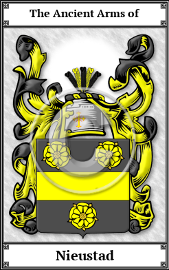 Nieustad Family Crest Download (JPG)  Book Plated - 150 DPI