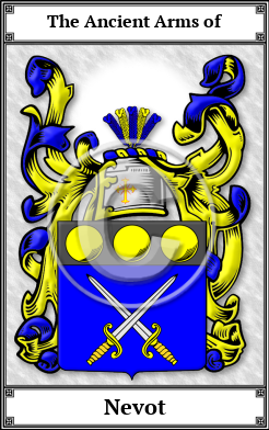 Nevot Family Crest Download (JPG)  Book Plated - 150 DPI