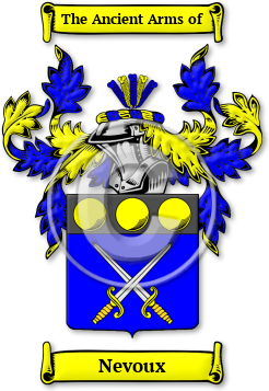 Nevoux Family Crest Download (jpg) Legacy Series - 150 DPI