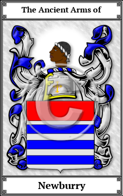 Newburry Family Crest Download (JPG) Book Plated - 600 DPI