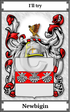 Newbigin Family Crest Download (JPG)  Book Plated - 150 DPI