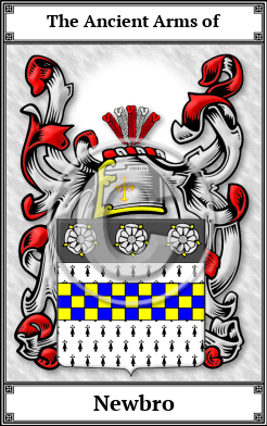 Newbro Family Crest Download (JPG)  Book Plated - 150 DPI