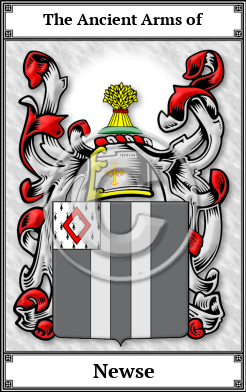 Newse Family Crest Download (JPG)  Book Plated - 150 DPI
