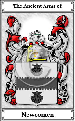 Newcomen Family Crest Download (JPG)  Book Plated - 150 DPI