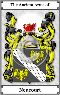 Neucourt Family Crest Download (JPG) Book Plated - 600 DPI