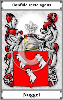 Nugget Family Crest Download (JPG)  Book Plated - 150 DPI