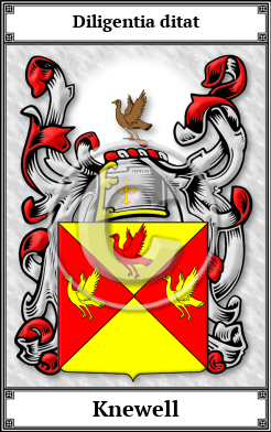Knewell Family Crest Download (JPG) Book Plated - 600 DPI