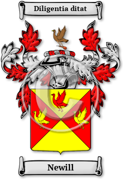 Newill Family Crest Download (jpg) Legacy Series - 150 DPI