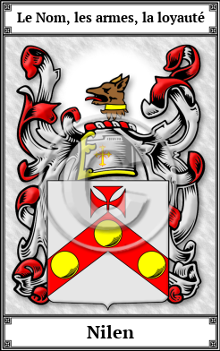 Nilen Family Crest Download (JPG)  Book Plated - 150 DPI