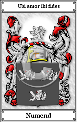 Numend Family Crest Download (JPG)  Book Plated - 150 DPI