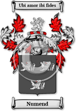 Numend Family Crest Download (jpg) Legacy Series - 150 DPI