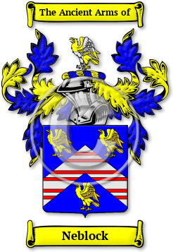 Neblock Family Crest Download (JPG) Legacy Series - 600 DPI