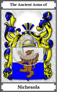 Nichesola Family Crest Download (JPG)  Book Plated - 150 DPI