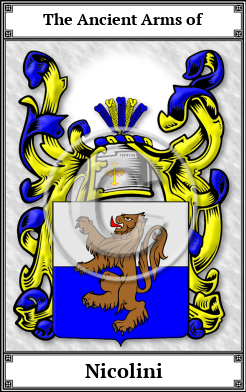 Nicolini Family Crest Download (JPG)  Book Plated - 150 DPI