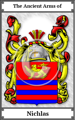 Nichlas Family Crest Download (JPG)  Book Plated - 150 DPI