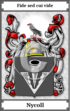 Nycoll Family Crest Download (JPG)  Book Plated - 150 DPI