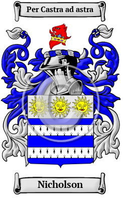 Nicholson Family Crest Download (JPG) Heritage Series - 600 DPI