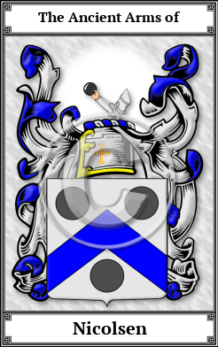 Nicolsen Family Crest Download (JPG)  Book Plated - 150 DPI