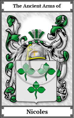 Nicoles Family Crest Download (JPG)  Book Plated - 150 DPI