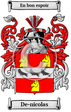 De-nicolas Family Crest Download (JPG) Heritage Series - 600 DPI