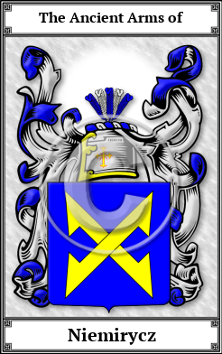 Niemirycz Family Crest Download (JPG) Book Plated - 600 DPI