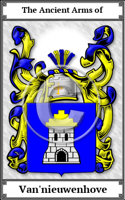 Van'nieuwenhove Family Crest Download (JPG)  Book Plated - 150 DPI