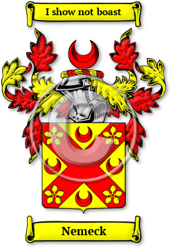 Nemeck Family Crest Download (jpg) Legacy Series - 150 DPI