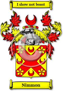 Nimmon Family Crest Download (jpg) Legacy Series - 150 DPI