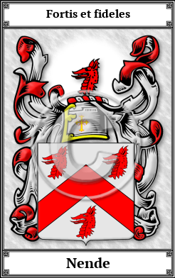 Nende Family Crest Download (JPG) Book Plated - 600 DPI
