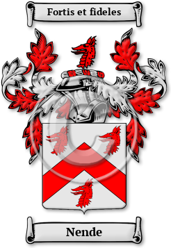 Nende Family Crest Download (JPG) Legacy Series - 600 DPI
