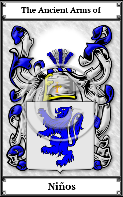 Niños Family Crest Download (JPG)  Book Plated - 150 DPI