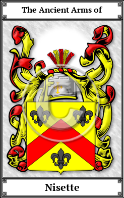Nisette Family Crest Download (JPG)  Book Plated - 150 DPI