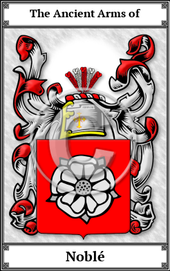 Noblé Family Crest Download (JPG)  Book Plated - 150 DPI