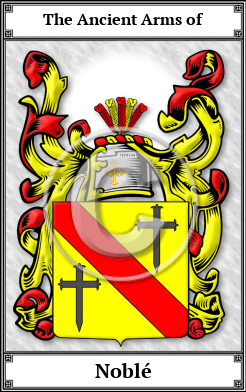 Noblé Family Crest Download (JPG)  Book Plated - 150 DPI