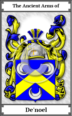 De'noel Family Crest Download (JPG)  Book Plated - 150 DPI