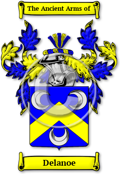 Delanoe Family Crest Download (JPG) Legacy Series - 600 DPI