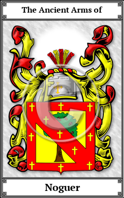 Noguer Family Crest Download (JPG)  Book Plated - 150 DPI