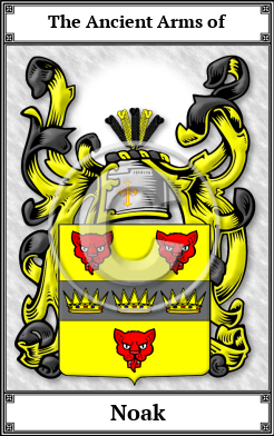 Noak Family Crest Download (JPG)  Book Plated - 150 DPI