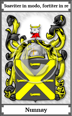Nunnay Family Crest Download (JPG)  Book Plated - 150 DPI