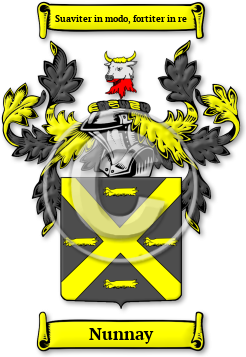 Nunnay Family Crest Download (jpg) Legacy Series - 150 DPI
