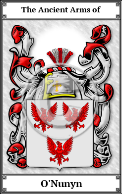 O'Nunyn Family Crest Download (JPG)  Book Plated - 150 DPI