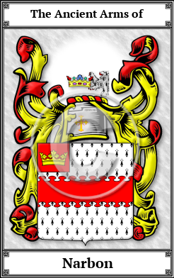 Narbon Family Crest Download (JPG)  Book Plated - 150 DPI