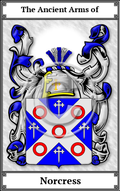 Norcress Family Crest Download (JPG)  Book Plated - 150 DPI