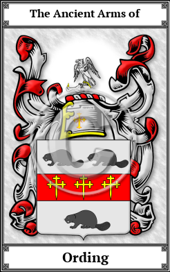 Ording Family Crest Download (JPG)  Book Plated - 150 DPI