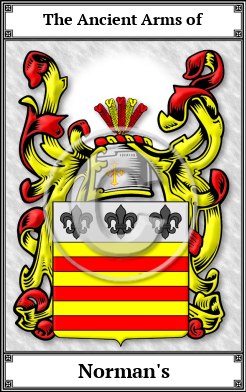 Norman's Family Crest Download (JPG)  Book Plated - 150 DPI